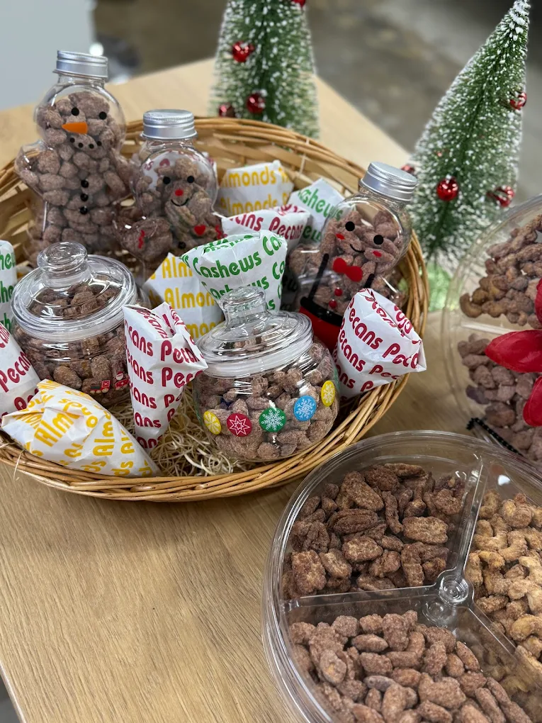 Fresh roasted Bavarian Nuts at the market
